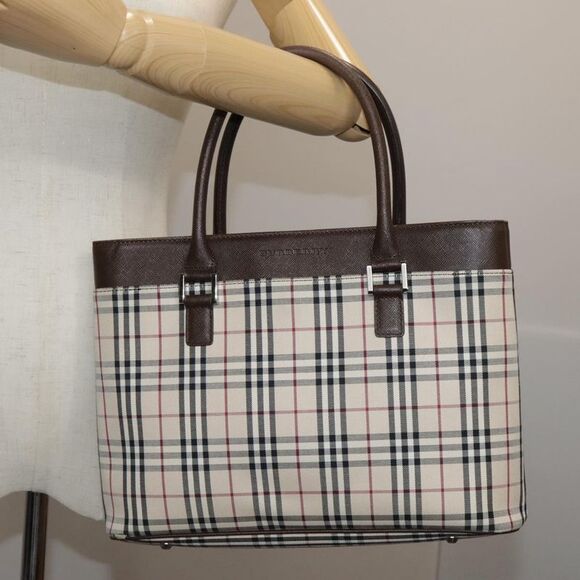 Burberry Nova Check Beige Canvas Tote Bag (Pre-Owned) - Picture 16 of 16